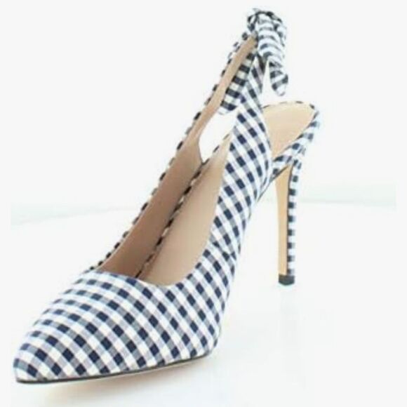 BCBGENERATION HENAYA LEATHE STYLISH CHECKER SLINGBACK HEEL - Picture 4 of 16